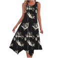 thumbnail image 2 of Ovzne Robes pour Femmes 2025 Robe Femmes Dames Été Mode Imprimée Sans Manches Col Rond Robe Débardeur Décontractée Robe Grande Taille Robe Imprimée Liquidation, 2 of 7