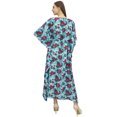 thumbnail image 3 of Bimba Caftan en Coton Long Kaftan Femme Robe de Nuit Kimono Bleu Couvre-Maillot Robe-22, 3 of 5