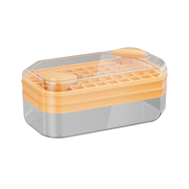 Kctiaxy Household Ice Making Box Ice Ice Block Ice Block Storage Box One Click Press Ice Ice Box Set Kitchen Appliances