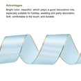 thumbnail image 3 of Unique Bargains 1 1/2 Inch 25 Yard Wide Satin Ribbon with Gold Edges Grosgrain Fabric Ribbon for Gift Wrapping, Light Blue, 3 of 7