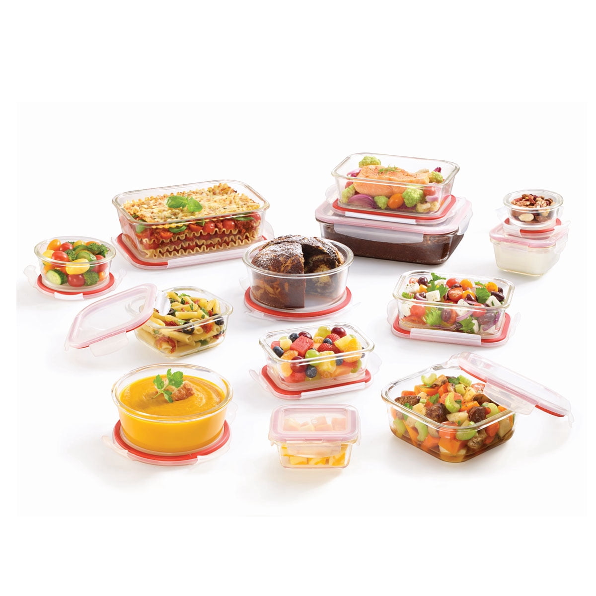 Starfrit LocknLock Glass Food Storage Container, Capacity of 17oz (500ml), Square