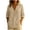 Khaki, variant on cfhntfmh Long Sleeve Cotton Linen Tops for Women Loose Fit V Neck Button Henley Shirts Solid Fall Tee Shirts for Women