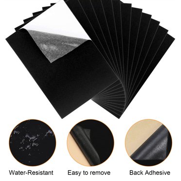 Black Felt Fabric for Art and Craft Making, Adhesive Felt Sheet with No Adhesive Residue, Easy to Cut for Wide Application