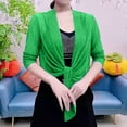 thumbnail image 2 of Yuyuzo Womens Cropped Cardigans for Dresses Long Sleeve Open Front Lightweight Knit Sweaters, 2 of 4