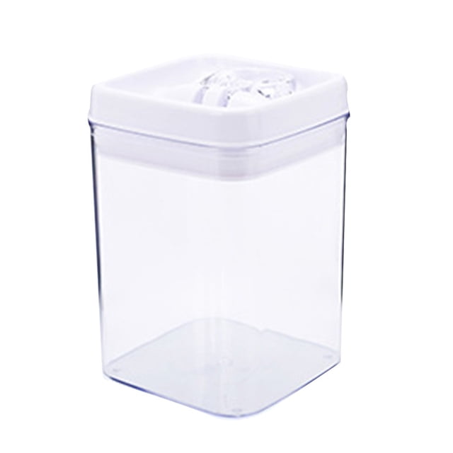Oleegame 1PC Trashcans For Bedroom Airtight Food Storage Cereal Plastic Kitchen Pantry Storage Container Silver