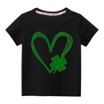 thumbnail image 1 of TopLLC St. Patricks Day Chemises pour Femmes Hauts de Sarrau St Patricks Day Tout-Petits Enfants Garçons Filles Mode Mignon Col Rond Imprimé Manches Courtes Haut, 1 of 3