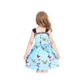 thumbnail image 4 of Robe Fille Bleue Papillon avec Poche Débardeur Robe Vintage 8 Ans, 4 of 6