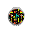 thumbnail image 1 of mas Elk Bell Sled Festival Hand Compact Mirror Round Portable Pocket Glass, 1 of 3