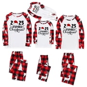 Zhanying Family Christmas Pajamas Matching Sets Funny 2 Piece Sets Pajamas for Couples Christmas Jammies Holiday Pjs for Women Matching Family Christmas Pjs