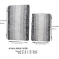 thumbnail image 2 of Cute Gradient Gray Bath Mat Bright Bathroom Rugs Bathroom Non Slip Floor Bath Rug Machine Washable Bathmat Soft Microfiber Carpet for Bathtub & Shower (23.6 * 15.7 Inch), 2 of 8