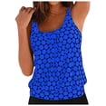 thumbnail image 1 of Gibobby Two Piece Tankini Bathing Suits for Women One Shoulder Swim Top with Bottom Swimsuits(Blue,XXL), 1 of 7