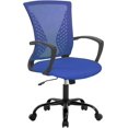 thumbnail image 1 of FDW Ergonomic Office Chair, Mid-Back Adjustable Rolling Swivel Task Chair with Armrests & Lumbar Support, Mesh, Blue, 1 of 7