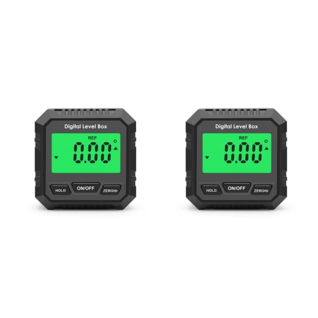 kurtrusly Boîte de Niveaux Numérique Rapporteur LCD 490° Jauge de Niveaux Jauges Biseautées Haute Précision Rétroéclairage Rapporteurs d'Angle Universels Noir/type 1 2ensemble