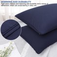 thumbnail image 4 of PiccoCasa 2Pcs Brushed Microfiber Zippered Pillowcases Navy King, 4 of 7