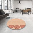 thumbnail image 4 of Ahgly Company Tapis d'Intérieur Lavable en Machine Carré Transitionnel Orange Pastel, 6 Pieds Carré, 4 of 7