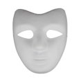 thumbnail image 3 of TINZ Bricolage Pâte Blanc Visage Complet Demi-Visage Peint à la Main Vierge, 3 of 3