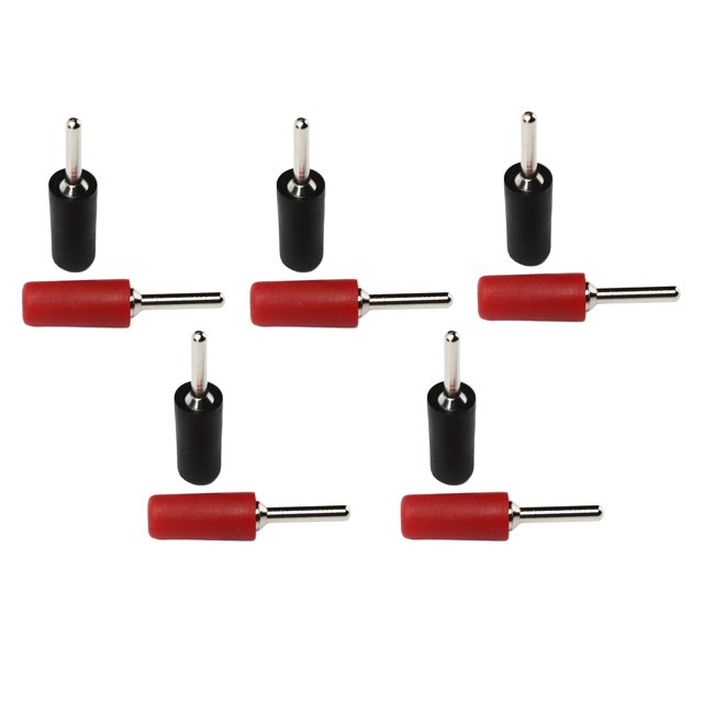 Adaptateur de Sonde Banane, Laiton Étanche 10A Mâle pour Panneau de Ressort Intérieur Rouge+noir, Jaune+vert