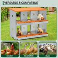 thumbnail image 4 of BeesClover Chicken Nesting Box Large Vented Hole, Metal Egg Laying Boxes with 3/4 Compartments Chicken Egg Box for Egg Collection, 4 of 6