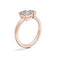 thumbnail image 2 of 1.00 Carat Excellent Radiant & Pear Cut Real Diamond Latest Design Two Stone Ring for Ladies Solid 14K Rose Gold Size 7.5, 2 of 8