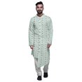 thumbnail image 1 of Atasi Cotton Printed Kurta Set For Men Designer Casual Kurta Pajama Clothing, 1 of 2