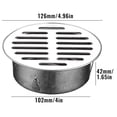 thumbnail image 1 of Couvercle de Drain de Plancher en Acier Inoxydable Rond, Robuste, pour Extérieur, Jardin, Toit, Carte à Brancher de Drainage avec Fond Creux et Poreux et Fini Miroir, 1 of 2