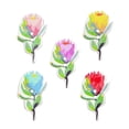 thumbnail image 2 of HOARBOEG 50Pcs Lot Wooden Buttons Sewing 2-holes Scrapbooking Button Crafts Flower Shape, 2 of 6
