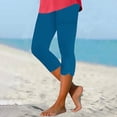thumbnail image 2 of Timegard Women's High Waisted Slim Yoga Capris, Solid Color, Small, 2 of 6