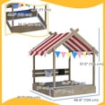 thumbnail image 3 of Outsunny Bac à Sable Extérieur avec Housse pour 3-7 Ans, Cour Arrière, Gris, 3 of 10