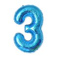 thumbnail image 1 of 40in Blue Foil Number Balloon - Perfect for Celebrations, 1 of 1