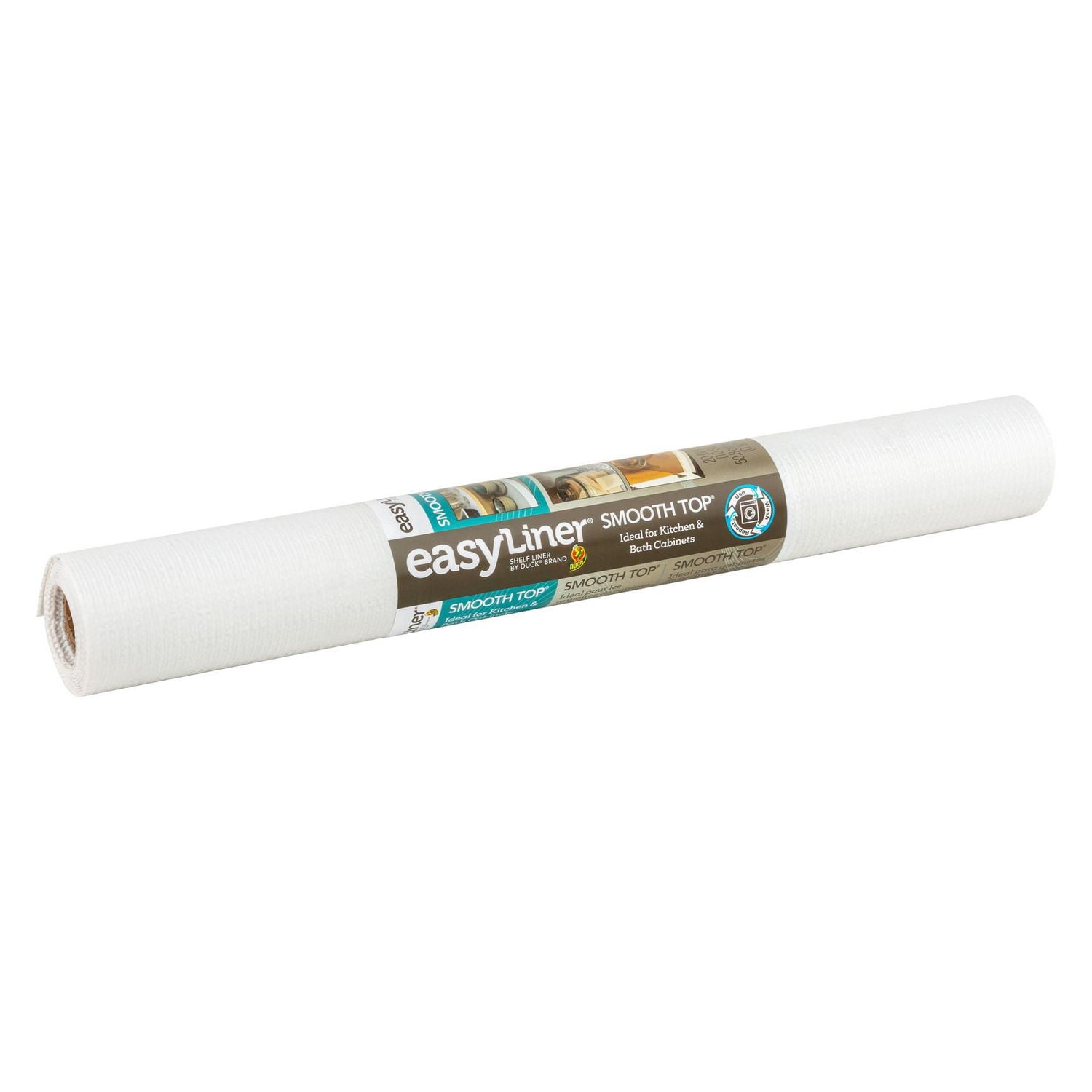 Smooth Top EasyLiner Brand Shelf Liner, White, 20 in. x 6 ft.