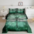 thumbnail image 2 of Erosebridal Animal Dragonfly Bedding Twin Comforter Set,Green Ombre Down Comforter,Gradient Room Decor,Reversible,Lightweight,2pcs, 2 of 7