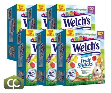 Welch's Fruit Snacks - 102 Packs x 14g, Made with Real Fruit, Gluten-Free (6/Case)