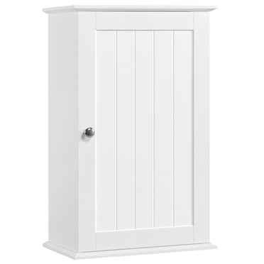 Yaheetech Armoire de Rangement Murale à 3 Niveaux avec Porte Simple Cuisine/salon, Blanc