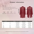 thumbnail image 5 of Loodgao Hauts d'Été pour Femmes Courts Boléros Kimono Cardigans Vestes Boléro en Mousseline Couvre-Robe de Soirée Vert P, 5 of 5