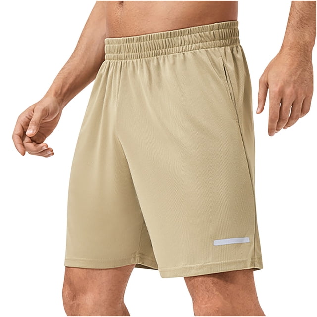 Mens Shorts, Mens Casual Solid Color Casual Drawstring Pockets Elastic Sports Shorts