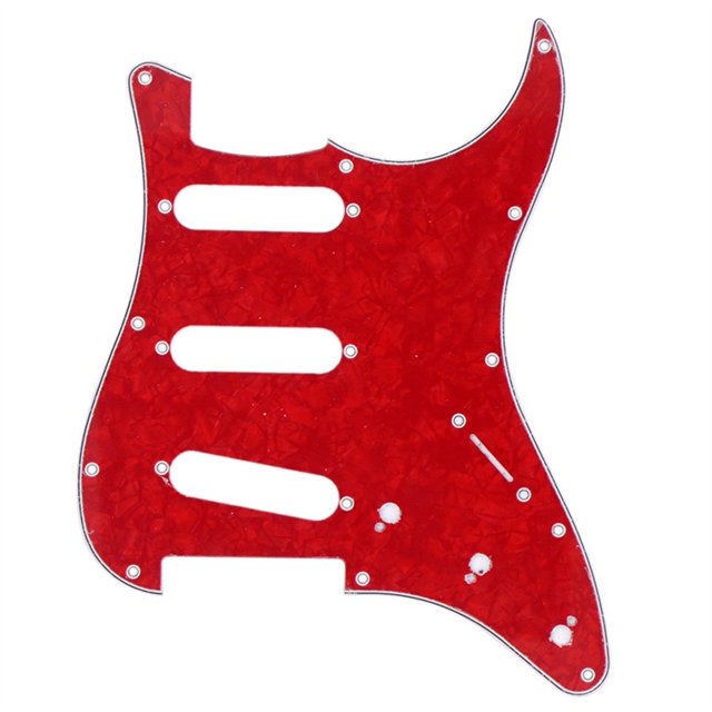 Plaque de Protection Colorée en Celluloïd à 11 Trous pour Guitares Strat SSS