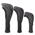 thumbnail image 1 of 3Pcs/Set Golf Club head cover Set Golf Club Headcovers Set Long Neck Mesh Black, 1 of 8