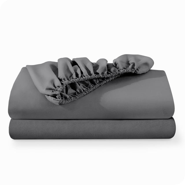 Bare Home 2-Pack Fitted Sheets - Premium 1800 Collection - Ultra-soft - Deep Pocket - King, Gray