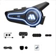 thumbnail image 2 of RRJ Motorcycle Helmet Bluetooth Headset, Intercom Communication System, Bluetooth 5.4 Chip Long Range Voice Control Noise Cancelling Mic, Full Face Half Helmet Waterproof Audio Kit for Riders, 2 of 7