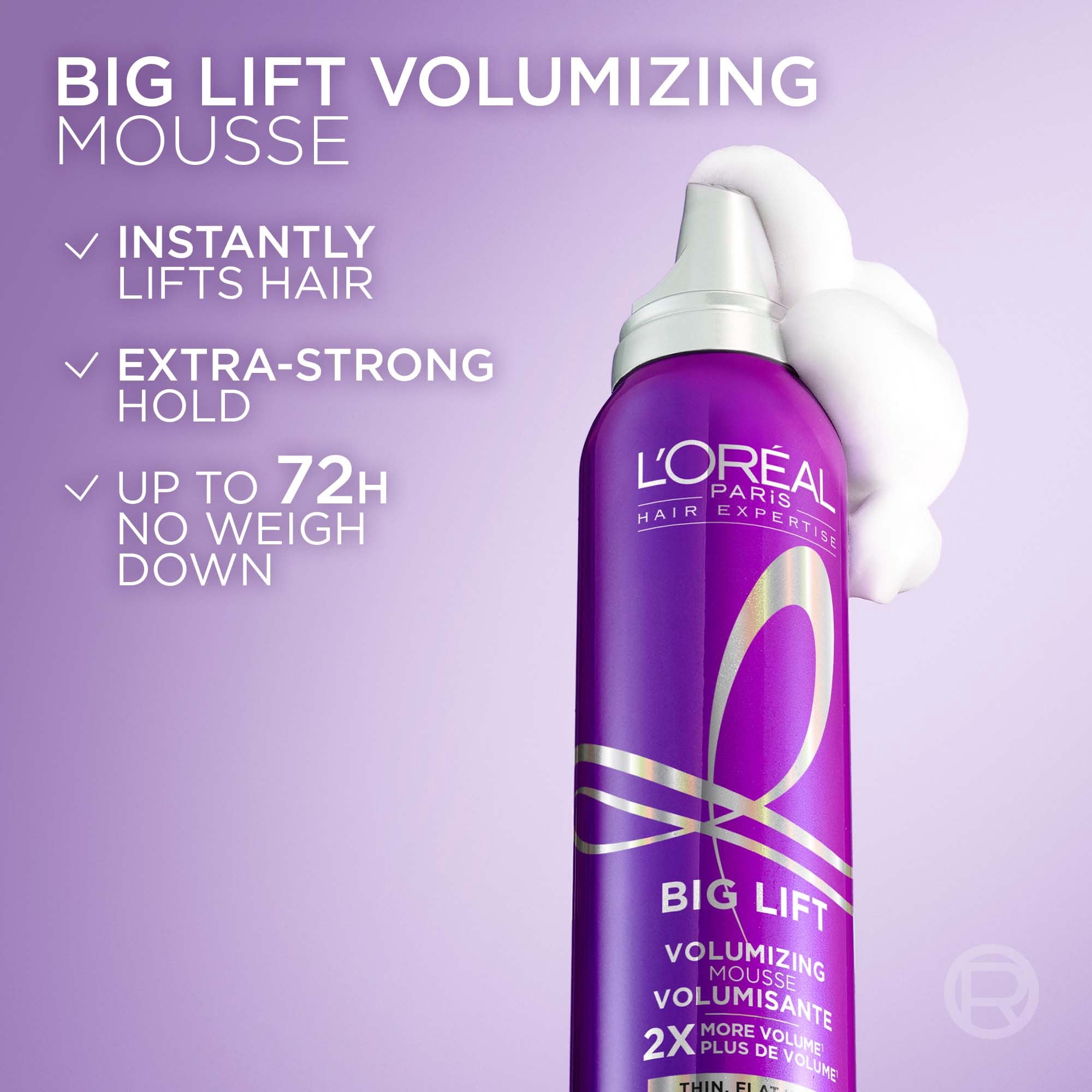 L'Oréal Paris Hair Expertise Big Lift Volumizing Hair Mousse Extra Strong Hold, 170 g