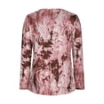 thumbnail image 4 of Cameland Ladies' Casual Printed Button Up Long Sleeved Round Neck Pullover Top, 4 of 6