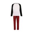 thumbnail image 4 of FOCUSNORM Christmas Reindeer Raglan Tops and Plaid Trousers Parent-child Pajamas, 4 of 9