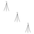 thumbnail image 2 of relayinert 1/2/3/5 White Hanging Chain Set With Rattan For Metal Hanging Basket Replacement Chain 3 Leg Hanger Container Wide Application black Chain 40cm 3PCS, 2 of 6