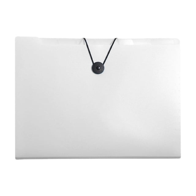 Btomtd Sac de Classement Accordéon A4 à 12 Compartiments, Grande Capacité, Sac de Rangement pour Feuilles de Test et Billets, Dossier de Classification de Bureau Transparent à Plusieurs Couches, Blanc
