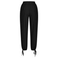 thumbnail image 4 of FNFYFH Clearance Women's Stylish Linen Pants Elastic Waist, 4 of 5