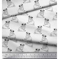 thumbnail image 2 of Soimoi Cotton Poplin Fabric Pug Dog Print Fabric by The Yard 56 Inch Wide, 2 of 3