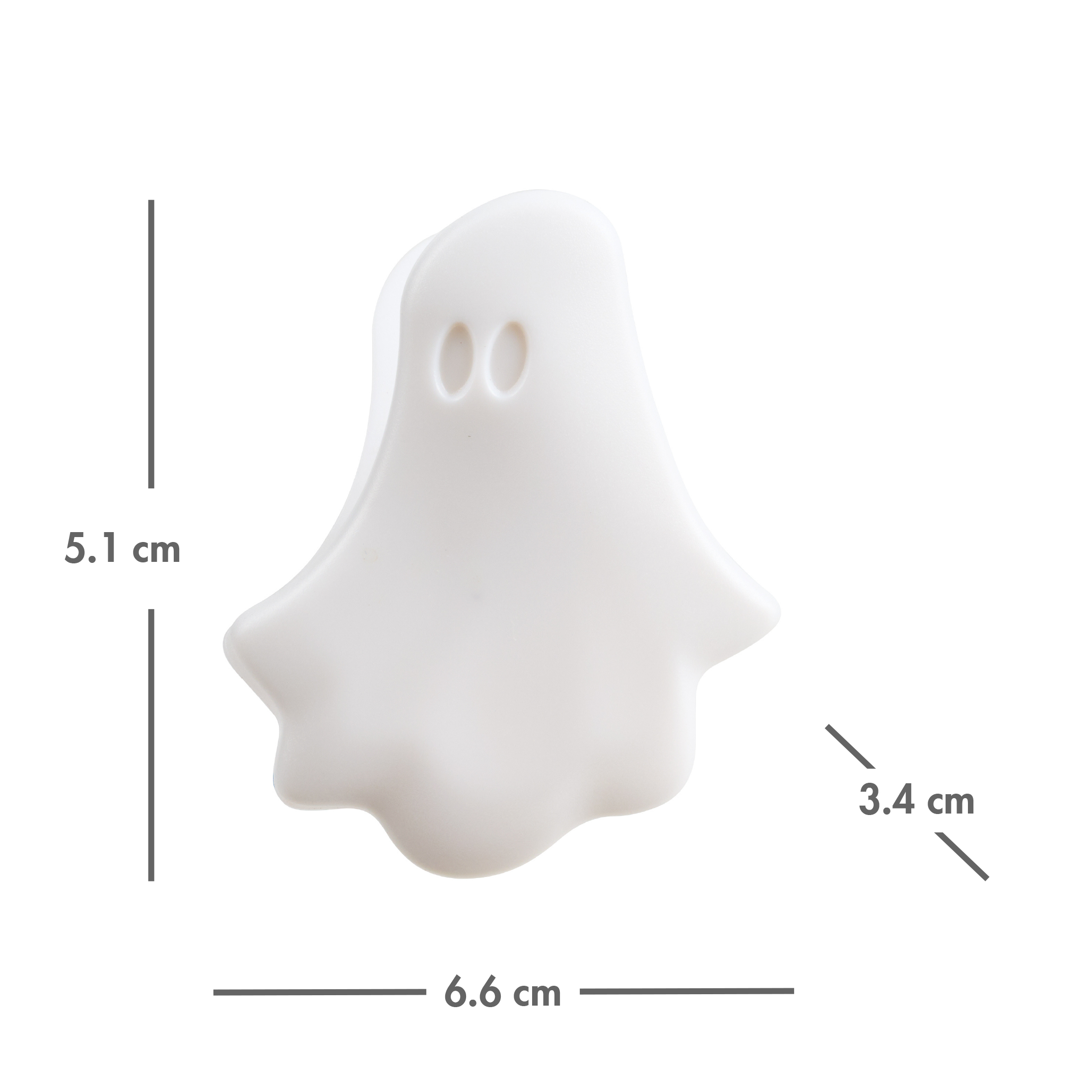 Ensemble de 3 Pinces à sac Tout-Pour-Célébrer, en forme de Fantômes, Blanc