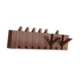 thumbnail image 3 of Siruishop Wall Mounted Coat Rack, Flip Down Wall Hook Rack, Decorative, Entryway Coat Rack walnut color 8 key, 3 of 8