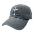 thumbnail image 1 of Embroidered Christian Jesus Cross Hat for Men Women, Vintage Washed Dad Hats Adjustable Baseball Cap, 1 of 6