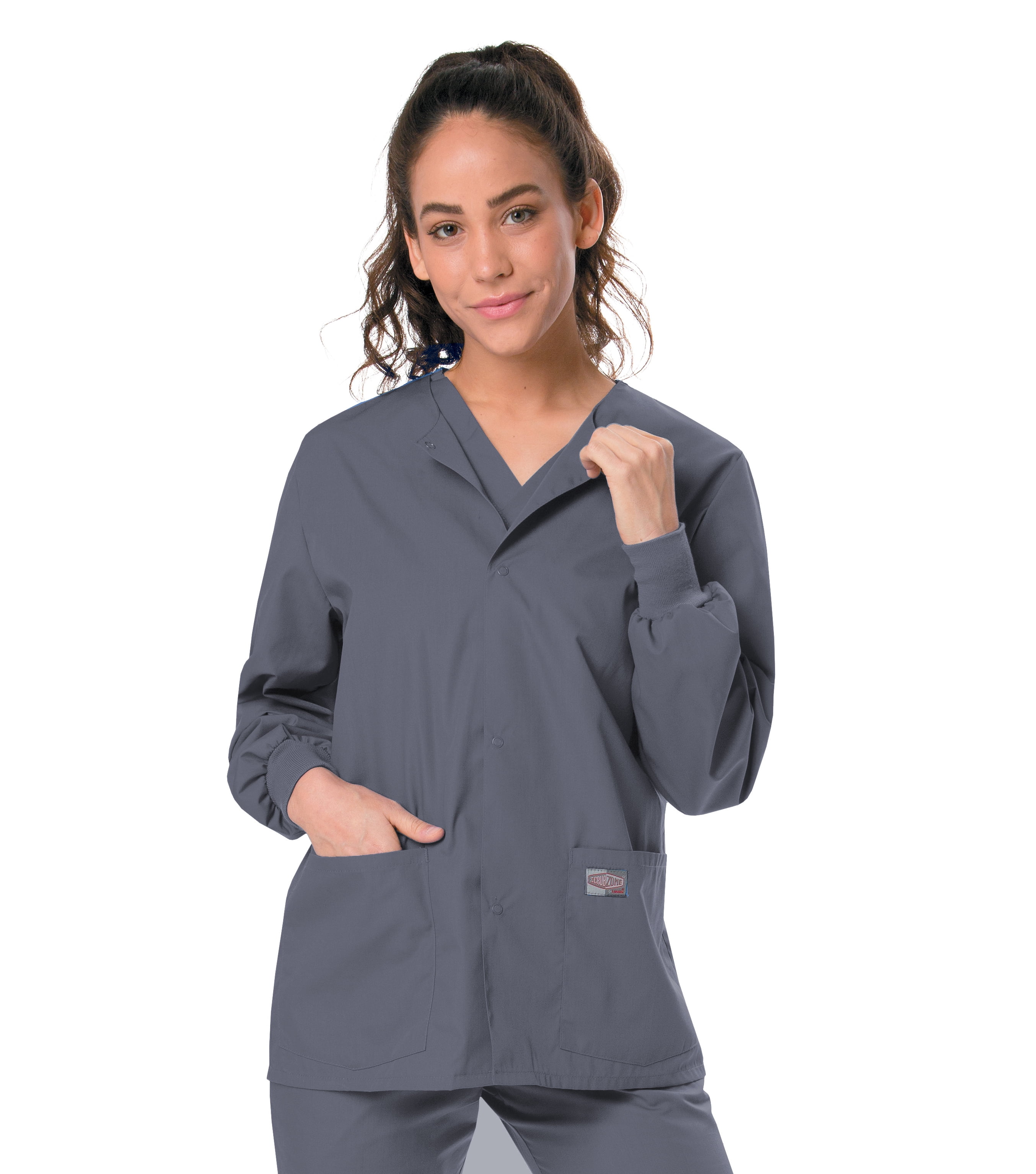 Landau Veste de Sarrau Unisexe à Boutons-Pression à l'Avant, 2 Poches, Coupe Classique Décontractée, Durable, Médical